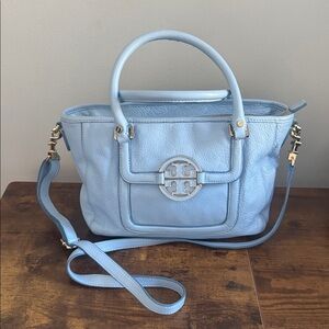 Tory Burch Blue Crossbody Bag with Gold Hardware
